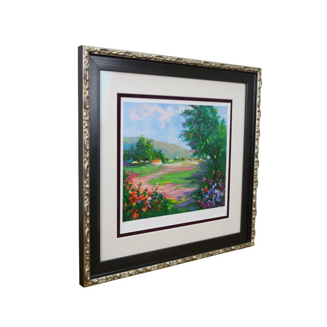 2004 limited edition serigraph on paper titled "Landscape in Provence" by Alex Perez. Brightly colored impressionist...