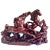 Elevate your space with this commanding vintage Feng Shui sculpture, featuring three wild stallions in full...