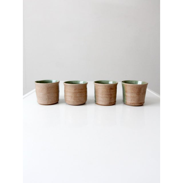 Vintage Studio Pottery Mug Set of 4 For Sale - Image 4 of 18