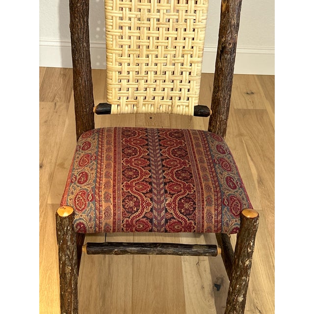 1990s Vintage Flat Rock Log Side Chair in Ralph Lauren Paisley Textile For Sale - Image 5 of 6