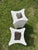 Vintage 30” Sculptural White Plaster Pedestals, a Pair For Sale - Image 9 of 12