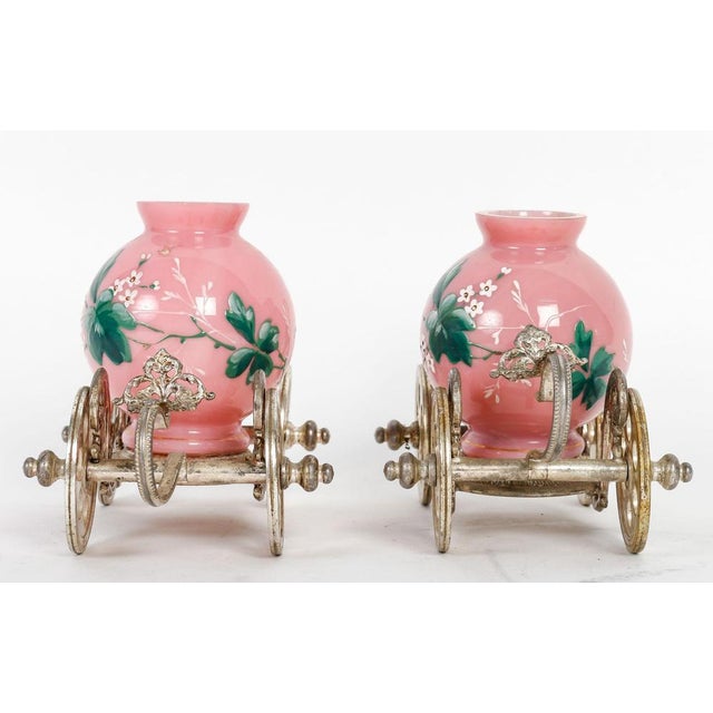 Metal Antique Carriages for Bouquets of Flowers for Table Decoration, 1800s, Set of 2 For Sale - Image 7 of 9