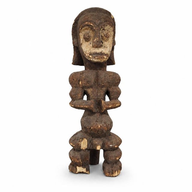 Large Mambila Anthropomorphic Male Figure, Tadep type - Nigeria/Cameroon - African Art, 59 cm. Large anthropomorphic male...