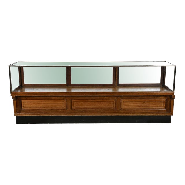 Large Showcase in Rosewood and Brass For Sale