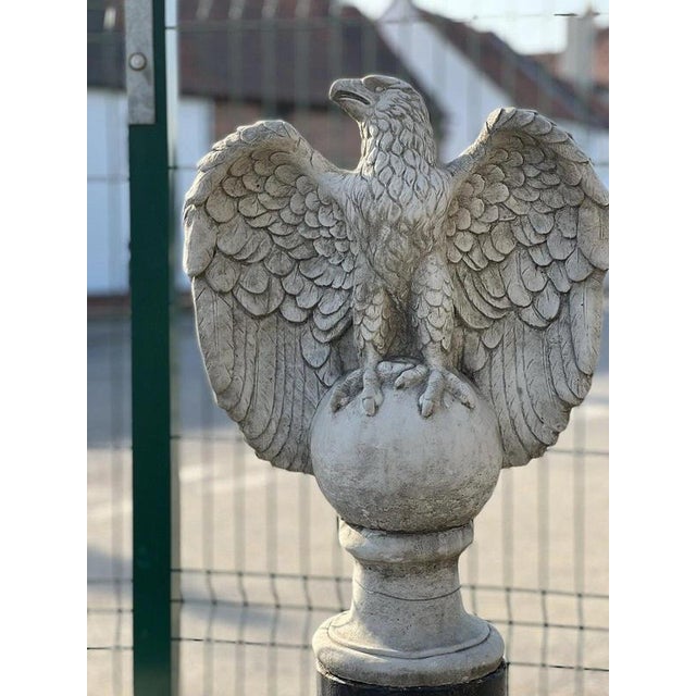 Large Classical Cast Stone Garden Statues, Set of 2 For Sale - Image 4 of 10