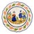 1960s French Faience Quimper Breton Couple Decorative Plate For Sale