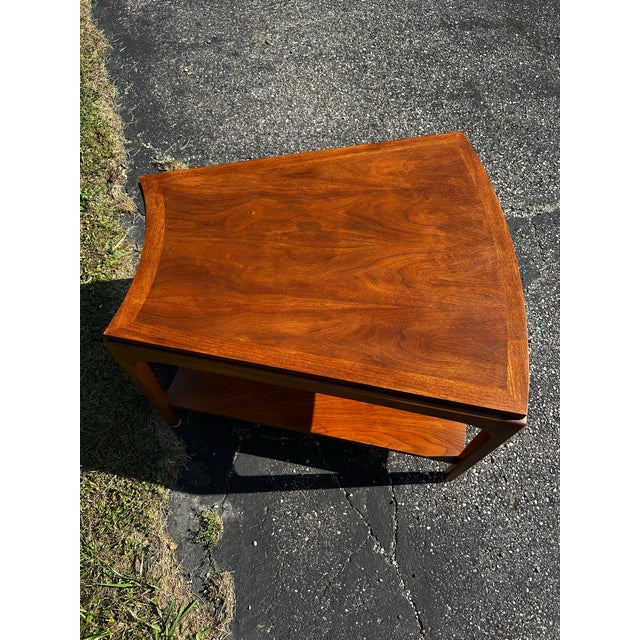 Wood Mid Century Lane Rhythm Corner Side Table For Sale - Image 7 of 8