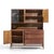 Broyhill Brasilia Mid Century Walnut and Brass Offset Credenza and Hutch For Sale - Image 12 of 13