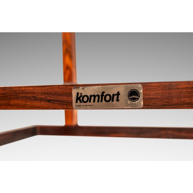 Rare Mid-Century Danish Modern Rosewood & Smoked Glass End Table by Henning Nørgaard for Komfort of Denmark, C. 1960's For Sale - Image 9 of 14