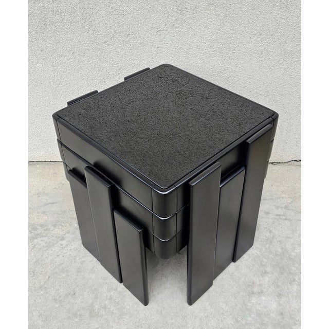 Mid-Century Modern Nesting Tables attributed to Gianfranco Frattini, Yugoslavia, 1960s, Set of 3 For Sale - Image 3 of 11