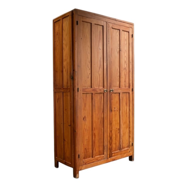 Mid-Century Modern French Reconstruction Oak Wardrobe by René Gabriel, 1945 For Sale