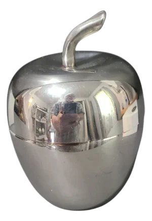 Vintage Woodbury Pewter Apple Shaped Trinket Box