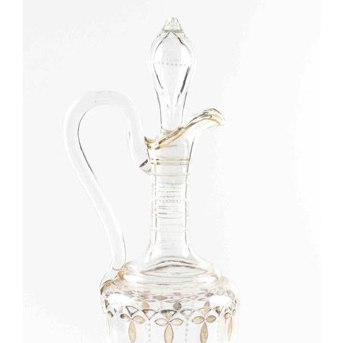 Vintage Glass Carafe with Bottles, Early 20th Century, Set of 7 For Sale - Image 4 of 7