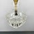 Mid-Century Crystal and Brass Chandelier, Czechoslovakia, 1970s For Sale - Image 8 of 12