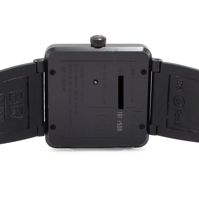 Early 21st Century Bell & Ross Br01-92 Blue Limited Edition 46mm BR01-92-Sblu Black PVD Steel Watch For Sale - Image 5 of 10