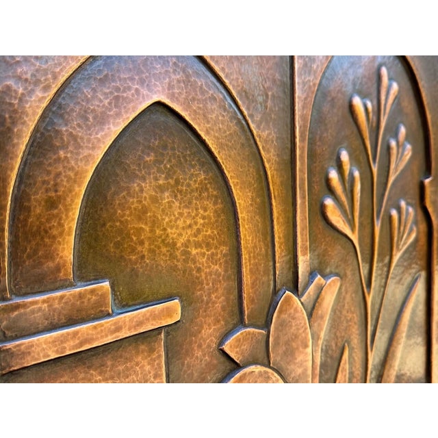 Copper Wall Art Floral Relief "The Architect's Garden" by Jeremy Maronpot For Sale - Image 10 of 11