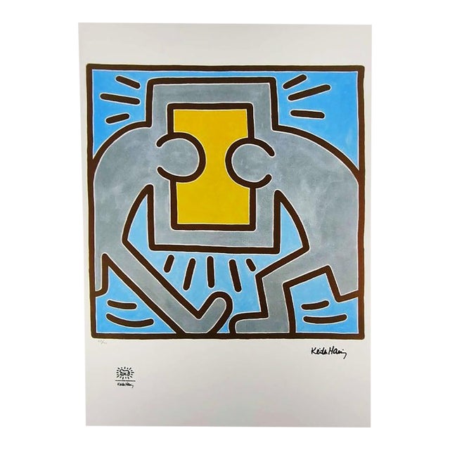 After Keith Haring, Figurative Composition, 1990s, Limited Edition Lithograph For Sale