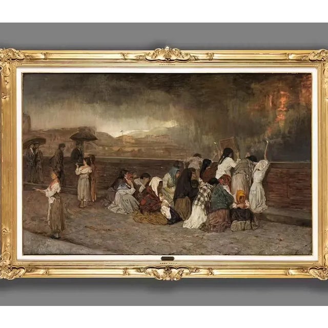 Gioacchino Toma (Galatina, Italy, 1836 – Naples, Italy, 1891) Title: The Ash Rain of Mount Vesuvius Medium: Oil on canvas...