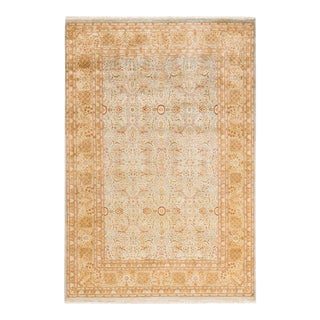 Mogul, One-of-a-Kind Hand-Knotted Area Rug in Light Blue, 6' 3" x 9' 0" For Sale