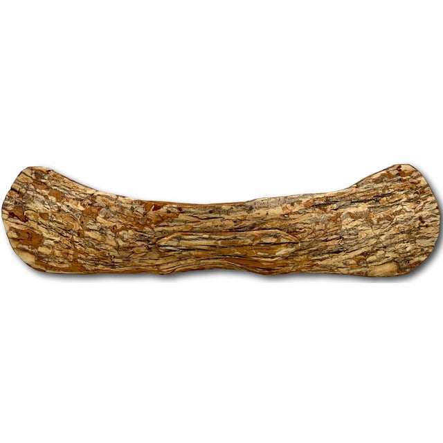 Excellent Large Size Antique Hand Made Maine Indian Tree Bark Canoe Model - 22 Inches Long For Sale - Image 14 of 18