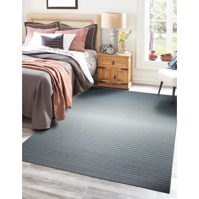Gray 10x14 Timeless Comfortable Gray Kilim Geometric Modern Flatweave Wool Carpet Rug For Sale - Image 8 of 9