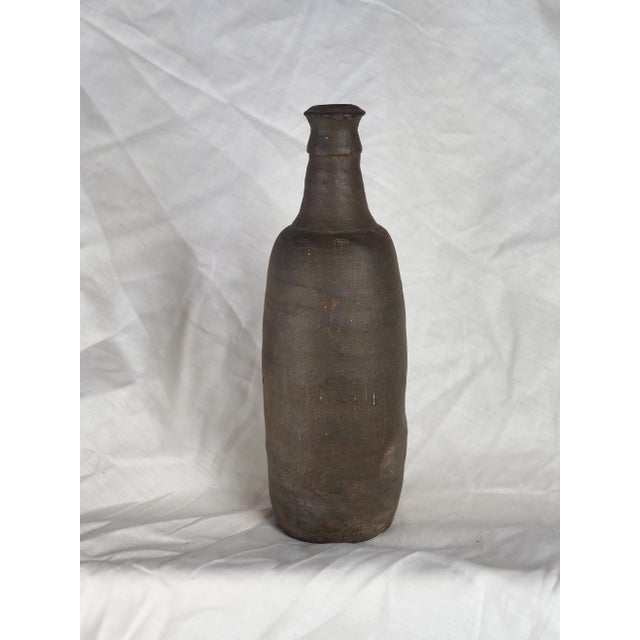19th French Ger Norman stoneware bottle (brown type 2). Empty. Ger stoneware bottles have been produced in Normandy and...