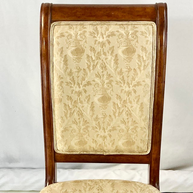 1990s Vintage Thomasville Biedermeier French Empire Neoclassical Scrolled Arm Dining Chairs - Set of 8 For Sale - Image 13 of 18