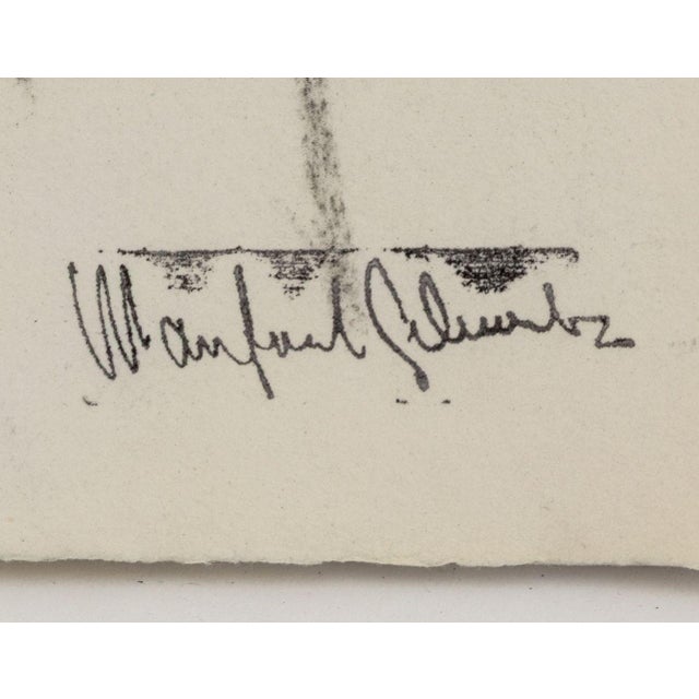 Figurative Manfred Schwartz Portrait of a Woman Charcoal For Sale - Image 3 of 4