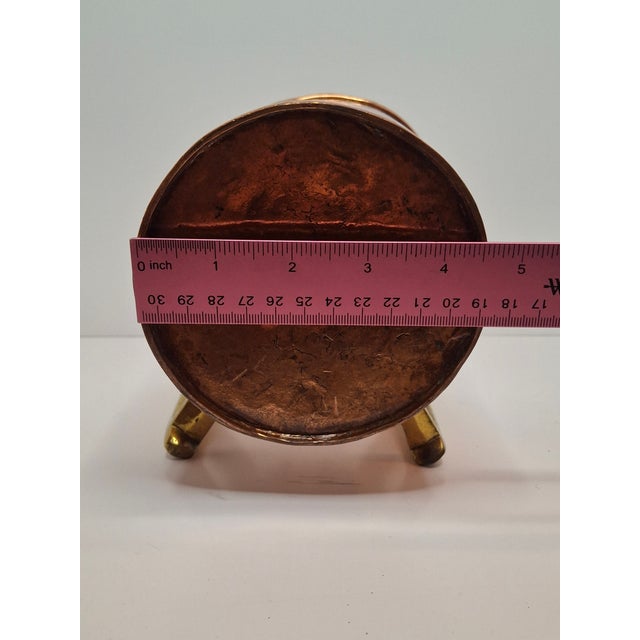 Late 19th Century Antique 19th C Eastern European Copper Netilat Yadayim Ritual Washing Cup - Judaica For Sale - Image 5 of 14
