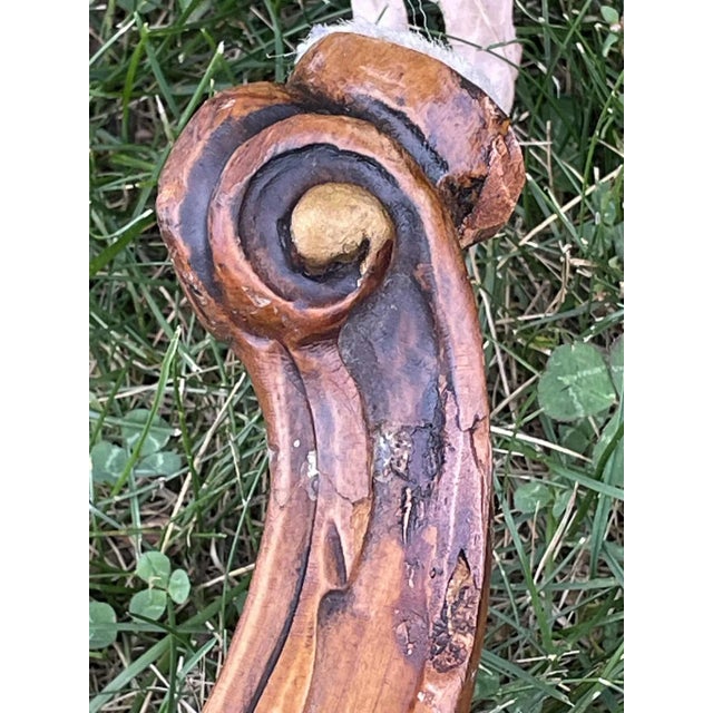 Antique French Rococo Carved Mahogany and Burlwood Twin Beds- Set of 2 For Sale - Image 10 of 18