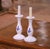 Decorate a mantel, dining table, or bedside vignette with this charming pair of French faience candlesticks, crafted in...