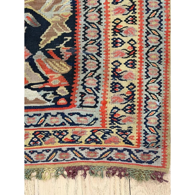 Persian Senneh Rug c.1900, Fine Wool Pile on Silk Foundation Multi-Color Allover For Sale In New York - Image 6 of 18