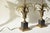 1950s Vintage Maison Charles Brass Palm Table Lamps, French Mid-Century Hollywood Regency Pair, "Vase Roseaux" Design, 1950s For Sale - Image 5 of 10