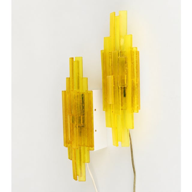 Acrylic Wall Lamps by Claus Bolby Cebo Industri, Denmark, 1970s, Set of 2 For Sale - Image 11 of 11