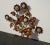 Large 1960's Hollywood Regency Wall Light Gilt Gold Tole Five Arm Sunflower Made Italy For Sale - Image 4 of 12