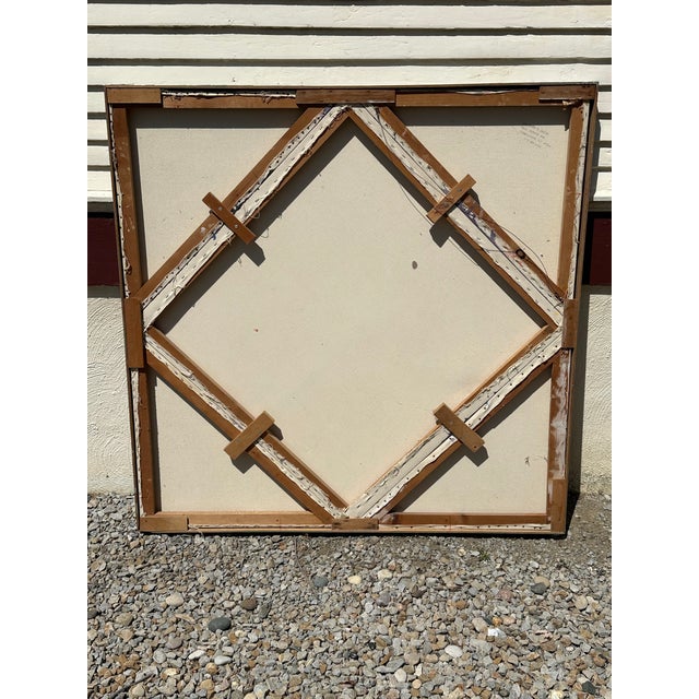 Large Vintage Abstract Painting For Sale In Chicago - Image 6 of 6