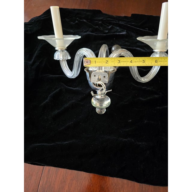 Vintage Mid Century Modern Style Venetian Pr Sconces For Sale - Image 16 of 17
