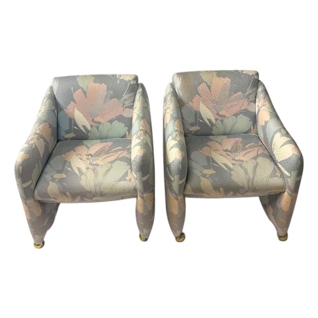 1980s Postmodern Fabric Rolling Chairs For Sale