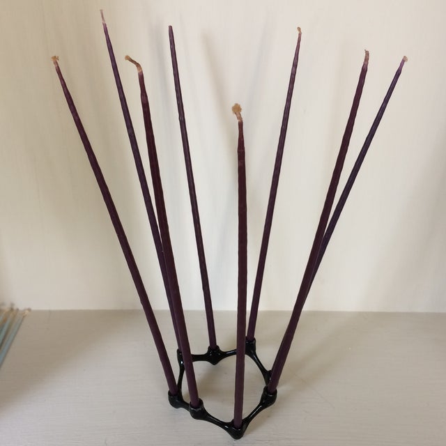 Dansk MidCentury Modern Scandinavian Cast Iron 8 Candle Holder With 2