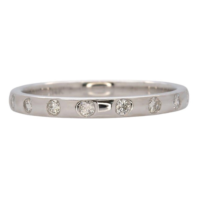 Earth Mined Diamonds Band Ring in Solid 14k Gold – Stackable Minimalist Jewelry, Size 6.75 For Sale