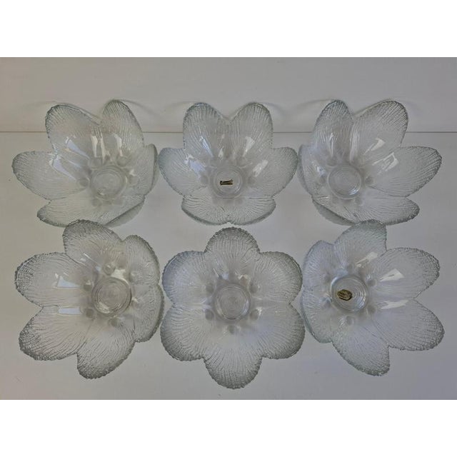 Bohemia Glass Flower Dessert Bowls, Former Czechoslovakia, 1960, Set of 6 For Sale - Image 9 of 18