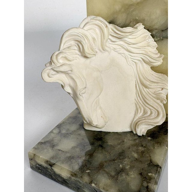 1970s Marble Bookends with Stucco Fish Decoration, France, 1970s, Set of 2 For Sale - Image 5 of 15