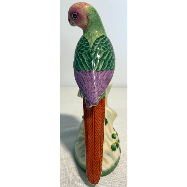 dd a bold pop of vintage charm with this MCM Gump’s Italian hand-painted porcelain parrot. Beautifully detailed with...