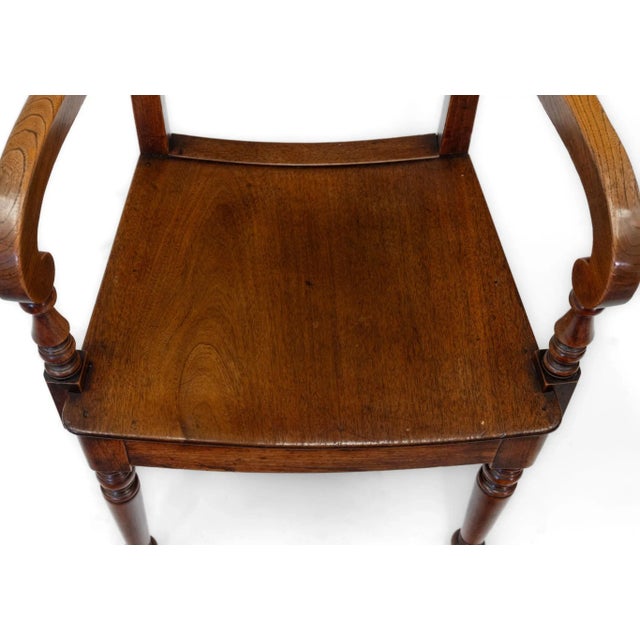 Mid 19th Century English Country Elm Kitchen Armchairs, Set of 2 For Sale - Image 12 of 17