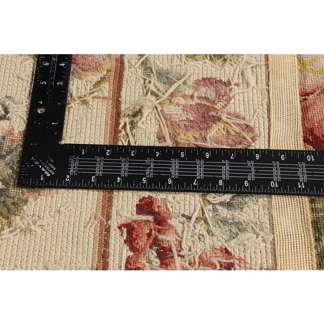Textile Vintage Chinese Aubusson Needlepoint Rug, 04'10 X 06'10 For Sale - Image 7 of 10