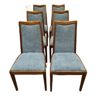 Set of Six Teak Framed G-Plan Dining Chairs Mid Century Modern u.k. Import c.1960 For Sale