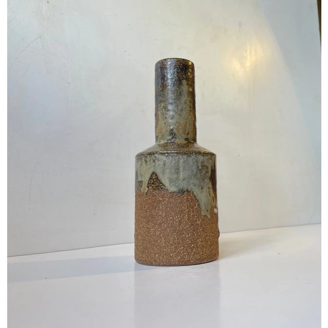 Abstract Stoneware Vase by Jette Helleroe for Axella Design, 1970s For Sale - Image 4 of 8