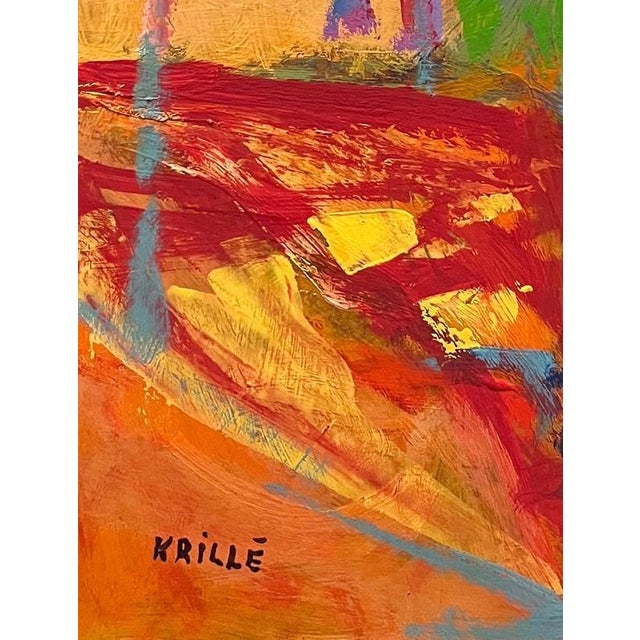 Jean Krillé’s paintings are known for their expressive use of color and dynamic, abstract forms, blending realism with...
