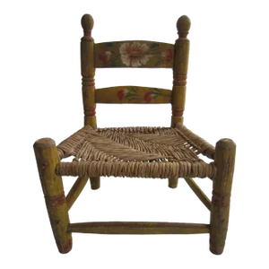 Vintage Mexican Folk Art Childs Chair