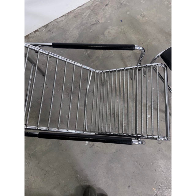 Genni Chair in Leather and Chrome by Gabriele Mucchi for Zanotta, 1970s For Sale - Image 13 of 17